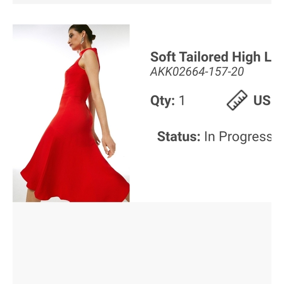 Soft Tailored High Low Midi Dress - Picture 1 of 6